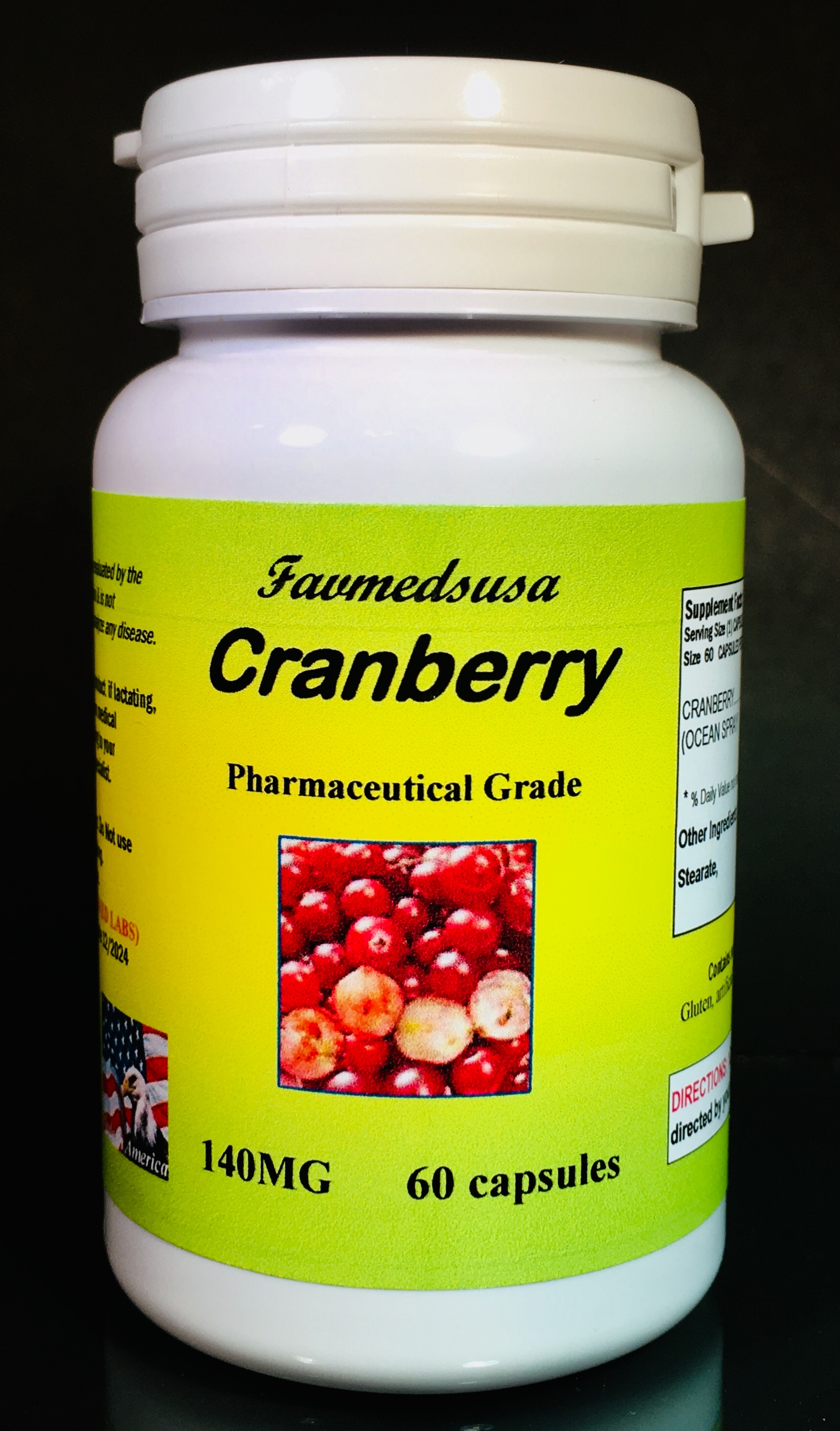 Cranberry 140mg, urinary tract infection, uti, heart, blood circulation